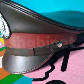 Topi pet polisi tk- topi pet polantas- topi polantas coklat-topi polisi coklat