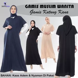 Baju Gamis Muslim Wanita Terbaru | Gamis Kutung Kana | All Size