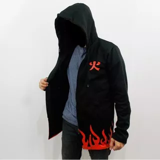 JUBAH YONDAIME HOKAGE HITAM - JAKET NARUTO YONDAIME HOKAGE - JUBAH NARUTO YONDAIME HOKAGE KONOHA 01