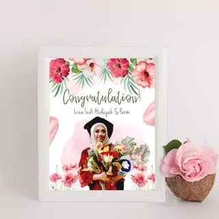 Desain Foto + Cetak Bingkai 6R (15x20cm) Kado Wisuda, Wedding, Ulang Tahun (EKSTRA BUBBLE WRAP)