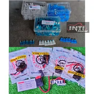 Sekring motor Mini 7,5 Ampere 10A 15A 20A 25A Rumah Sekring Kotak Isi sekring 10A  SEKERING KOTAK KECIL GEPENG BESAR 10 15 20 25 Amper rumah sekring kotak 10A