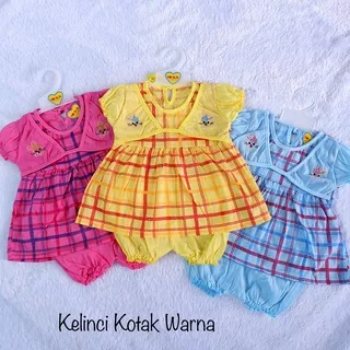 Stelan Baju Bayi Anak Cewek Perempuan 0-6Bulan Murah Lucu