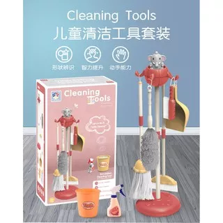 8 PCS Mainan Cleaning Service - Mainan Alat Kebersihan Cleaning Set Little Helper -  Mainan cleaning