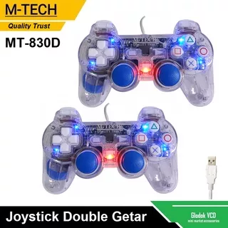 Gamepad Double Getar / Joystick Computer PC/Laptop Transparan M-Tech