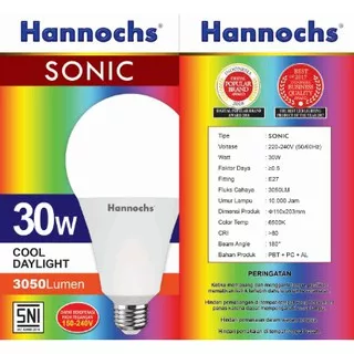 Lampu Led Jumbo 30w 30 Watt Hannochs Sonic SNI Bergaransi Terang