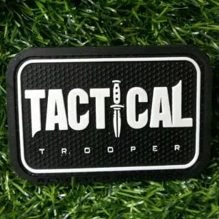 Rubber Patch Perekat Karet Velcro TACTICAL TROOPER Airsofter Emblem Velkro Pelkro Aksesoris Fashion