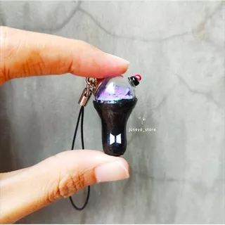 Kpop mini army bomb keychain phone strap bts