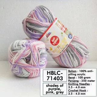 Benang Rajut HBLC-71403 (Himalaya Everyday BebeLux Colors -  Shades of Purple, Pink, Grey)
