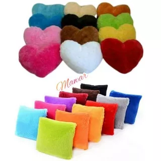 Bantal Sofa Kotak Love Rasfur / Bantal Cinta Bulu Rasfur Lembut Ukuran 40X40cm Murah