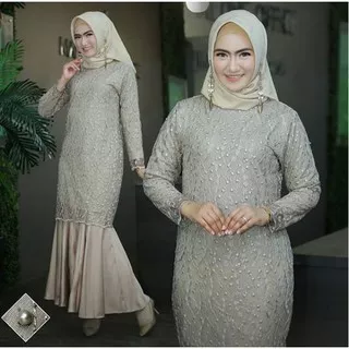 Sonia Dress I Promo Baju Gamis Mutiara Tulle Dress Brukat Gamis Muslim Terbaru Best Seller Shopee Promo