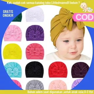 Turban Bayi Perempuan Pita Kupu Turban Aksesoris Anak Perempuan Lucu Polos Murah Instan 0 1 2 3 Thn