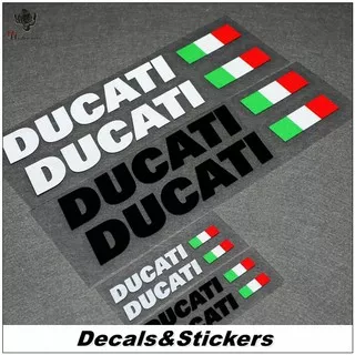 Stiker DUCATI BENDERA sticker logo italy italia ducati