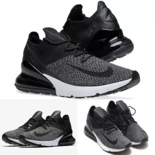 Sepatu Nike Air Max 270 Flyknit Oreo Buat Cowok