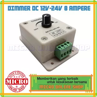 Dimmer Lampu DC 12 - 24 Volt 8 Ampere / Dimmer Motor DC Speed