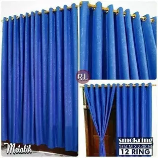 GORDEN JENDELA GORDEN TIRAI JENDELA GORDEN SMOKERING EMBOSS UKURAN 135X230 VARIASI WARNA MOTIF POLOS