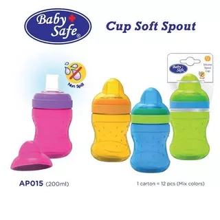 GELAS BAYI TRAINING CUP SIPPY CUP GELAS CUCUPAN BOTOL DOT SILIKON Cup Soft Spout Baby Safe AP015