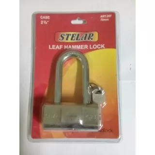 Gembok rumah Stelar panjang/Hammer lock long shackle 70mm