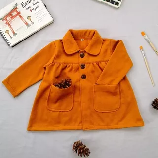 Orange Button Longcoat Pocket Series