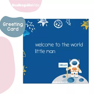 Kartu Ucapan Greeting Card Bayi Newborn Galactica Untuk Kado Hampers Perlengkapan Bayi Baru Lahir Kukopilokids