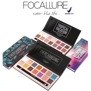Focallure 14 Colors Matte Glitter Shimmer Tropical Vacation Everchanging Eyeshadow BPOM FA49 FA-49 FA 49