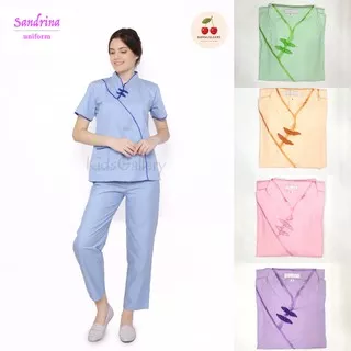 [SANDRINA] Baju seragam suster/ Seragam nanny/ Seragam baby sitter/ Seragam klinik ( Shanghai )