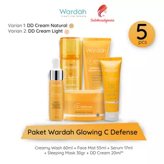 Paket Wardah C Defense Skincare Putih Glowing Cerah 5 pcs