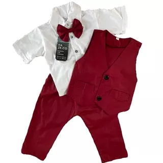 baju kemeja jas tuxedo anak bayi laki 2 3 4 5 6 7 8 9 10 tahun setelan pesta merah maroon