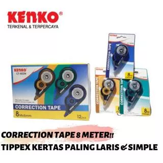 TIP X KERTAS KENKO 8 M/CORRECTION TAPE/ TIPPEX KERTAS