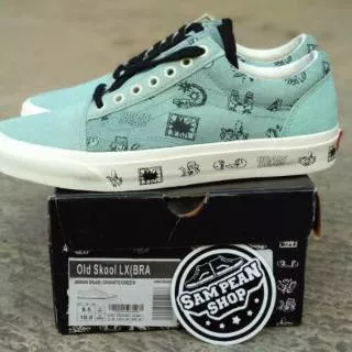 Terlaris Sepatu Vans Old Skool LX GRANITE BRAIN DEAD Green white Original Premium Import BNIB