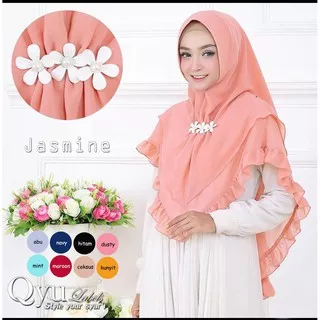 Khimar Jannaty Serut Rempel / Jilbab mUrah / Khimar 2 Layer / Hijab Syari