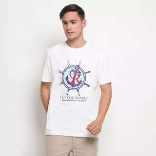 Outdoor Republic T-shirt Anchor Print White