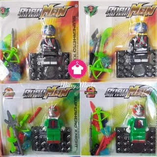 Mainan Anak Lego | Mainan Anak Balok Susun | Bricks Lego Roboman Kamen Rider Hero Mini Figurine