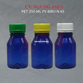 Botol Ps 250 ml Biru Segel Kecil/Ps 250 Ml  Botol Jamu/Botol Pupuk/Botol Juice/Botol Madu/Yk