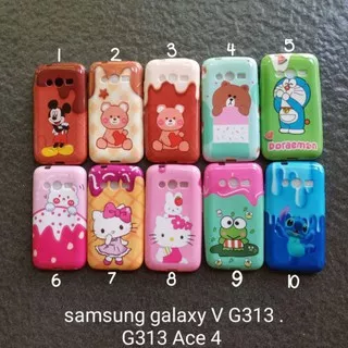 Case gambar Samsung galaxy V . V+ . G313 . G316 motif cewek ( 3 motif ) soft softcase softshell silikon cover casing kesing housing
