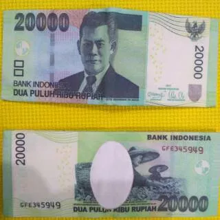 Dompet bergambar mata uang rupiah (Hijau)