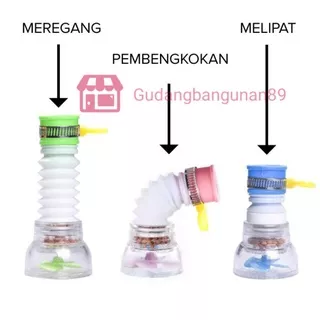 Filter Air/Penyaring Air Keran Kran Wastafel Dapur/Sambungan Filter Kran Air Flexible Fleksibel Anti Splash Shower KENMASTER