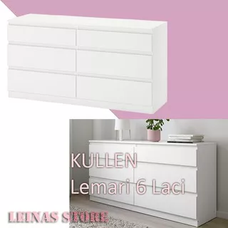 Lemari Drawer Lemari 6 Laci Panjang 140x40x72 cm / Kabinet 6 laci