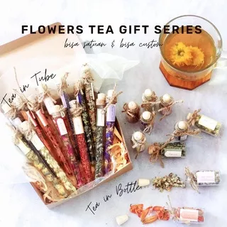 Organic&Joy • Teh Bunga Kemasan Botol/Tea Tube Gift,souvenir,hampers wedding,artisan tea,tea set,teh bunga tabung)