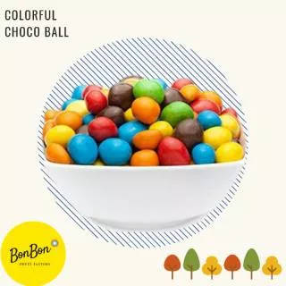 Choco Ball ( Colorful ) / Biskuit Coklat Bola Warna Warni / Coklat Kiloan 500 Gram