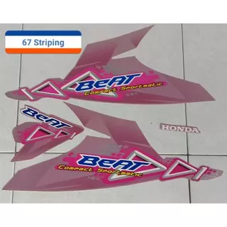 Sticker Striping Motor Honda Beat CW 2011 Pink