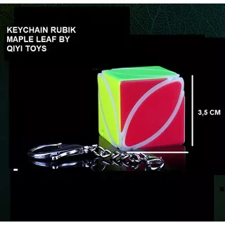 Gantungan Kunci Qiyi Rubik Maple Leaf - Key Chain Rubik