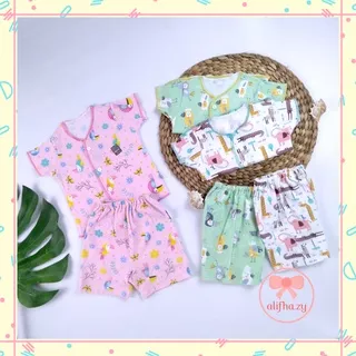 [0-4 Bulan] 3 Stel Stelan Setelan Pakaian Baju Bayi Perempuan Lengan Pendek dan Celana Pendek Bayi Perempuan Baru Lahir Baby Girl Newborn New Born 0 3 4 6 Bulan Motif Lucu Pink SNI Little Q Perlengkapan Paket Hemat Baju Bayi Baru Lahir Baby Newborn Murah