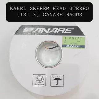 Kabel Skerem Head Stereo CANARE (ISI 3) METERAN warna Hitam