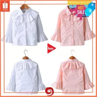 Kemeja Blouse Tunik Anak Perempuan Cewek Import Atasan Kemeja Putih Anak Cewek Lengan Panjang Kiddleton Atasan Kemeja Oversized Anak Lengan Panjang 3-8 Tahun Ziggy Shirt Kemeja Oversize Anak | shirt Oversize KidsSAGA TOP KIDS by Keenanthi / Kemeja Pocket