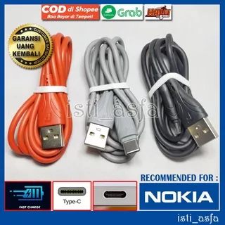 Kabel Data USB Type C untuk HP NOKIA 7 8 9 3.1 3.2 3.3 3.4 4.1 4.2 4.3 4.4 5.1 5.2 5.3 5.4 6.1 6.2 6.3 6.4 7.1 7.2 7.3 7.4 Cable Carger Fast Charger Quick Charging Cepat Carging Casan Ces