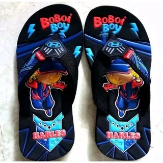 SANDAL JAPIT HARLES ANAK KARAKTER BOBOIBOY/TOBOT/SUPERMEN