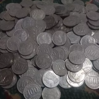 uang kuno koin 100 rupiah tebal rumah gadang tahun 1973