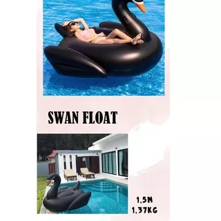 Terlaku ? Ban Renang Angsa Floatis Black Pelampung Swan Float Floaties 150cm ??