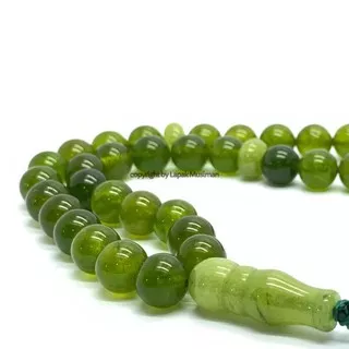 Tasbih Batu Sungai Dareh Asli Natural 33 Butir 10 mm