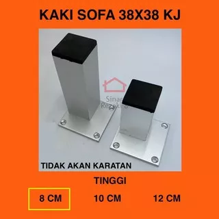 Kaki 38 x 38 x 8 cm KJ Sofa Meja Kotak Anti Karat Lemari Kitchen Kursi